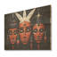 Masque africain noir et orange à motifs de Kuba - Masque africain sur bois-77116305