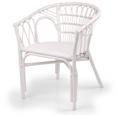 Nevada Natural Rattan Indoor Dining Chair, Handmade Wicker Armchair, Coastal & Bohemian Style Accent Seating For Dining Or Living Rooms