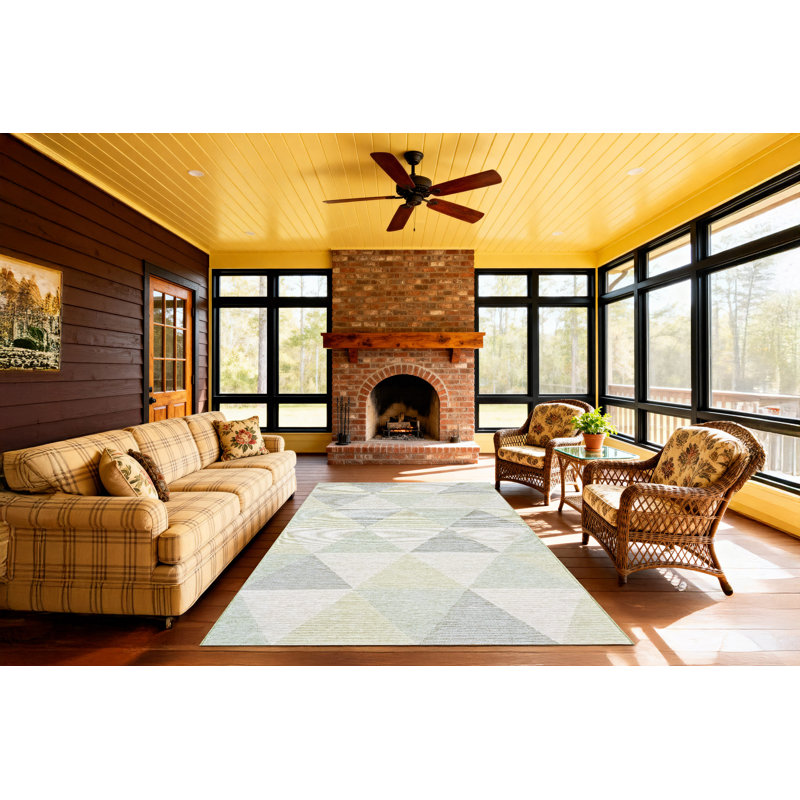 Mori Geometric Indoor / Outdoor Rug, Rectangle 5'3" x 7'7"