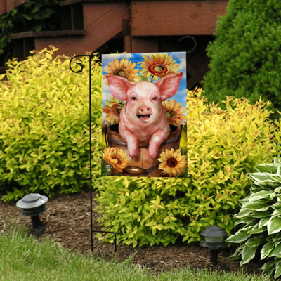 Drapeau de jardin Happy Piglet Fall