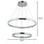 Luminaire suspendu intégré à 2 lumières DEL en chrome poli Geneva