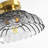  Moncia Modern 11.8" Fluted Antique Brass Glass Semi-Flush Mount Ceiling Lightfor Entryway Hallway-36170008