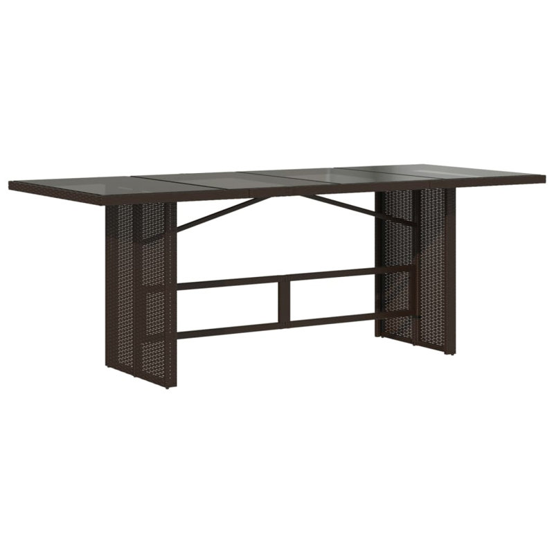 Rectangular 190cm L Outdoor, Brown