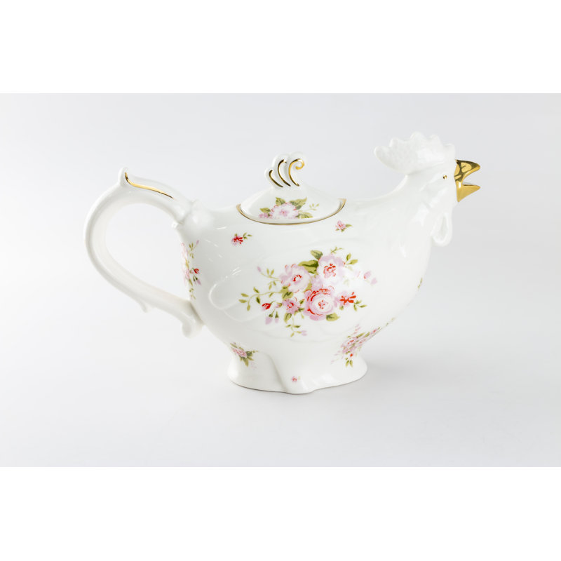 Coq 24 oz. Théière en porcelaine