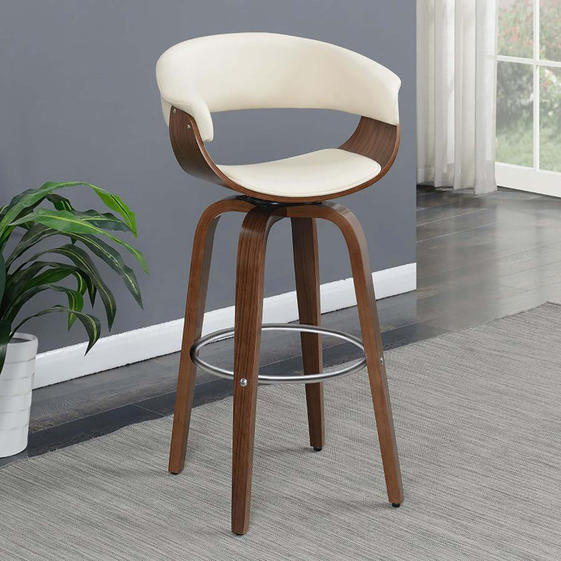 Ecru Swivel Bar Stool