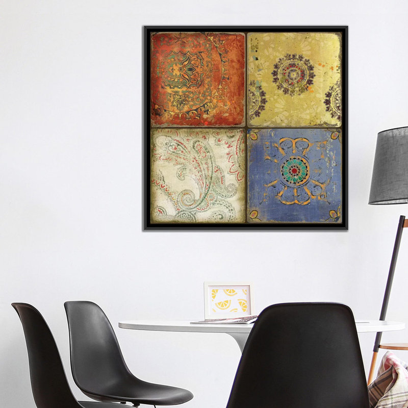 Paisley Park II par PI Studio - Giclée sur toile tendue avec châssis, H 18 po x l 18 po x P 1,5 po, Toile avec cadre noir