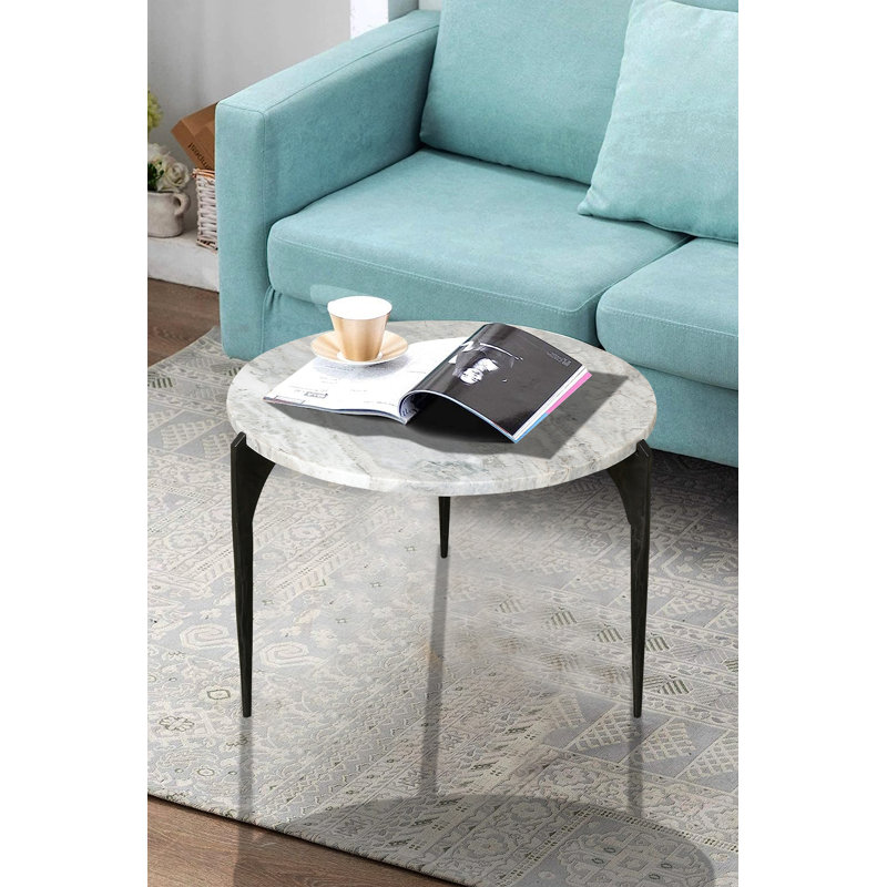 Currington Marble Top End Table, Fantasy Brown
