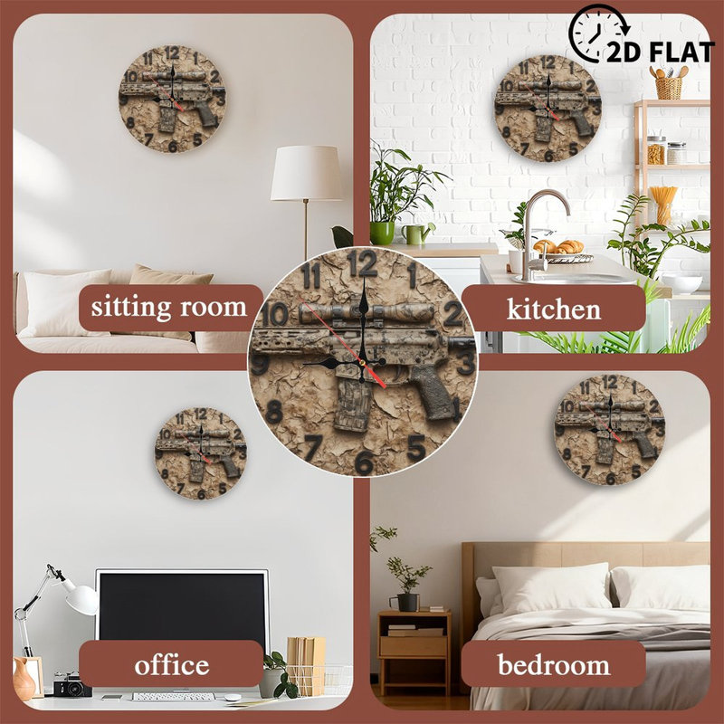 Horloge avec fusil Camo