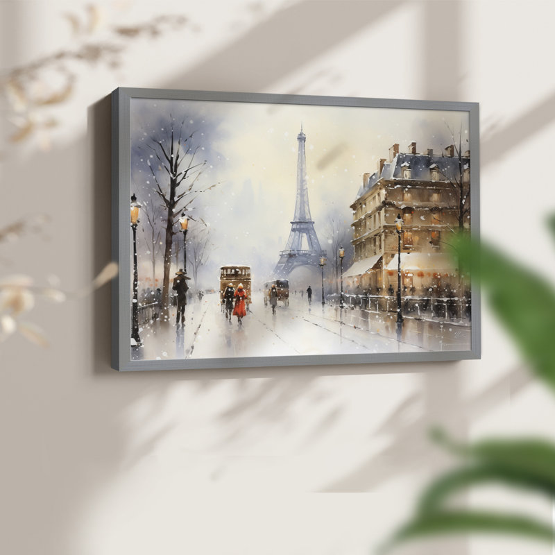 «Chirstmas Art» - CECXVI - Reproduction encadrée - Restickable, Gris, H 16 po x l 20 po