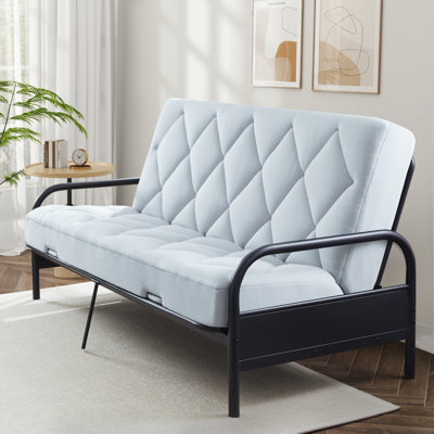 6" Thick Full Size Pillow Top Futon Mattress(Frame Not Included), Gel Memory Foam, Removable Cover(71X52X6")