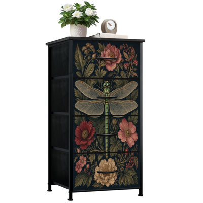 Commode pour chambre à coucher avec 4 tiroirs de rangement Vintage