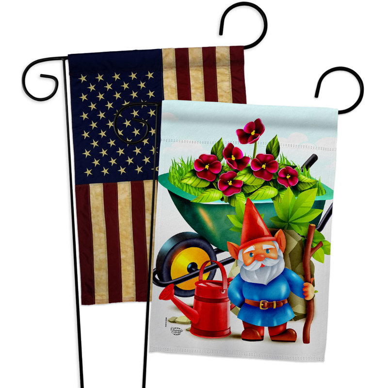 Drapeau de jardin en polyester 2 côtés 18,5 x 13 po