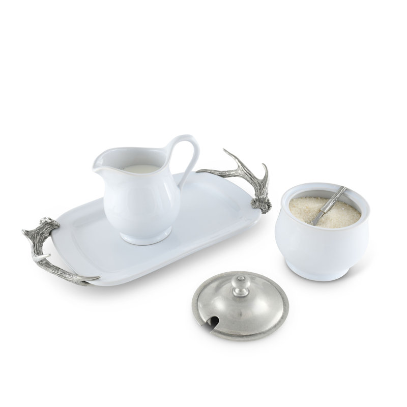 Lodge Stoneware Sugar And Creamer Set