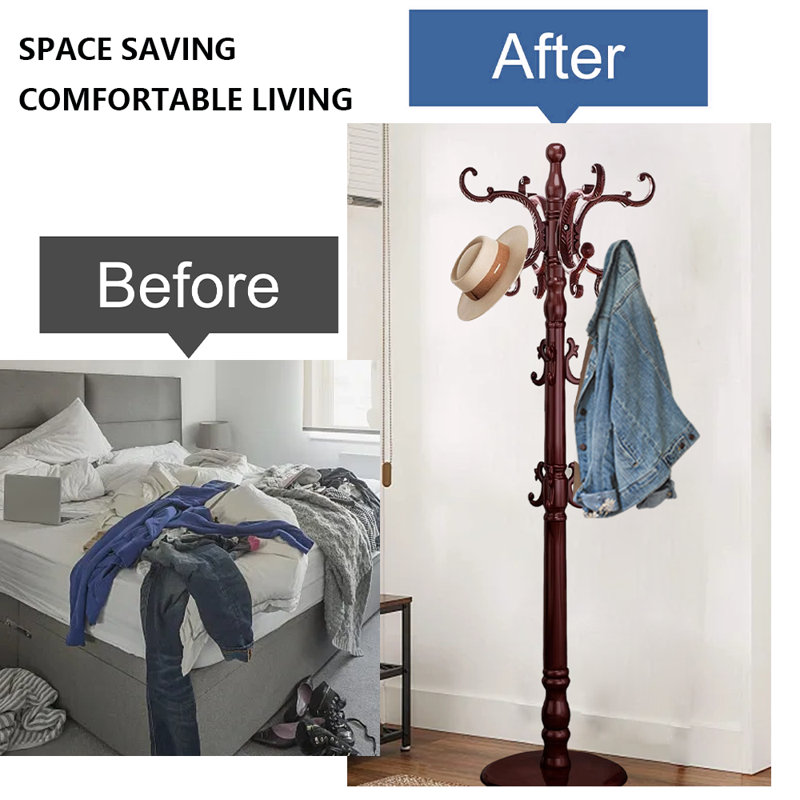 Coat Rack Freestanding, Red