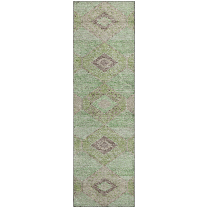 Premium Machine Washable Xamiera AMF1857 Aztec Rug, Runner 2'3" x 7'6"