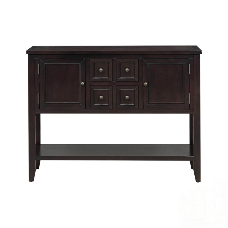 Bouldin Storage Vintage Console Table with Four Small Drawers and Bottom Shelf for Living Rooms, Ample Storage Vintage Console Table