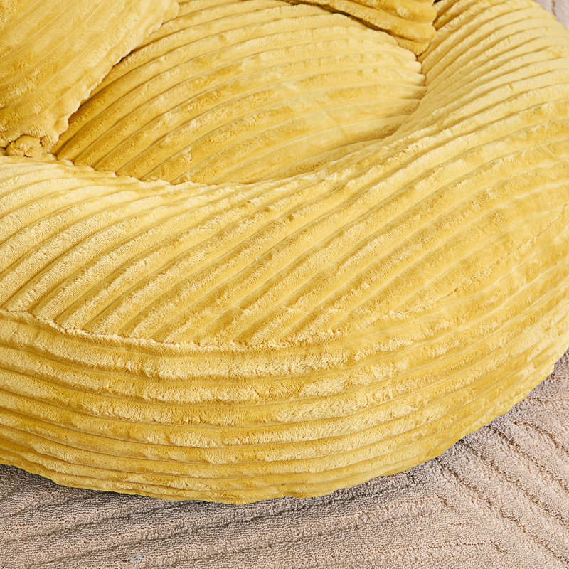 Fauteuil à billes avec coussins, Mustard Yellow