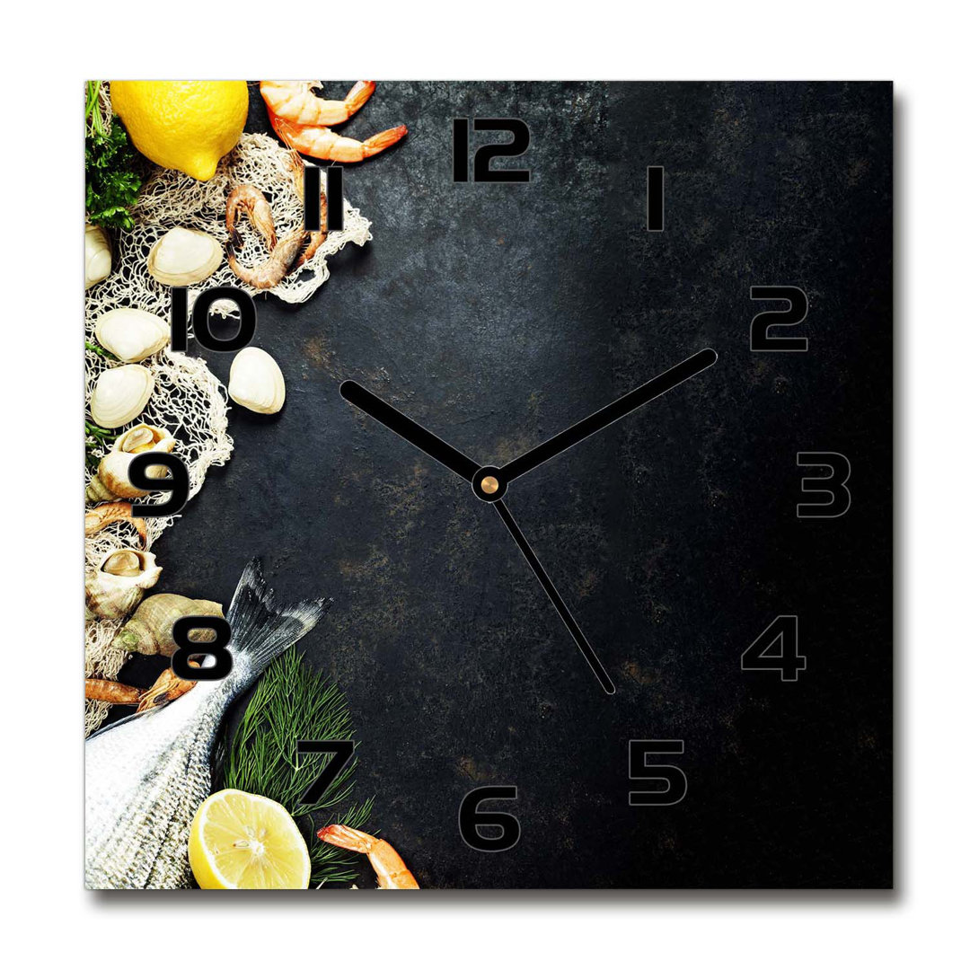 Analoge Wanduhr Seafood 60 cm Geräuschlos