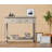 Floriean Rustic Vintage Farmhouse Style Console Table - 2 Drawers, Bottom Shelf-1367979148