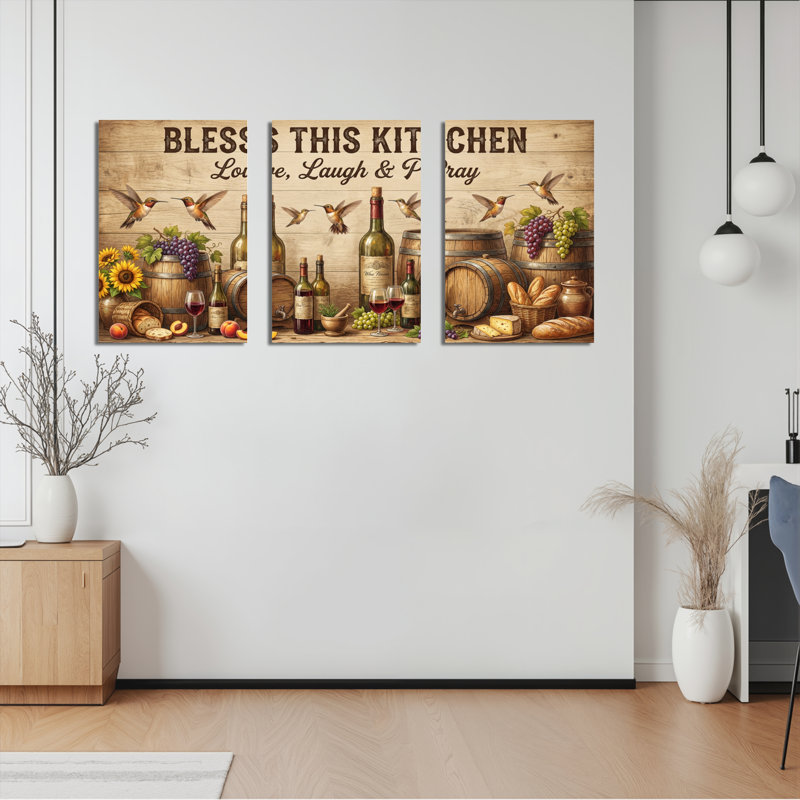 Bless this Kitchen Love Laugh And Pray, H 18 po x l 36 po