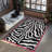 Alminus Zebra Glam Animal Print Area Rug-829941522