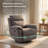 Light Gray Fabric 360° Swivel Glider Rocking Recliner Chair, Manual Single Reclining Lounge Sofa For Living Room Bedroom-598676167