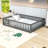 Wood Floor Bed with Guardrails and Door-1012309610