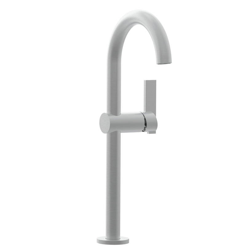 Priya Single Hole Vessel Faucet, Satin Nickel (PVD)
