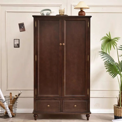 American Country - style Solid Wood Storage Wardrobe