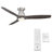 Skylark 54" 3 - Blade Outdoor LED Smart Flush Mount Ceiling Fan with Remote Control and Light Kit Included -66343234-126056807