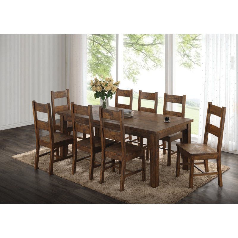 Tiernagh Solid Wood Dining Set - Distressed Finish