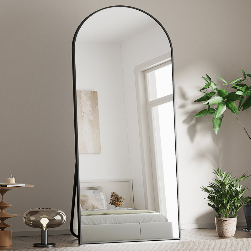 Miroir d'appoint Dronfield, Noir, 71 po x 30 po