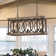 3 - Light Rustic Wood Kitchen Island Rectangular Chandelier