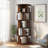 5 Tier Rotating Bookshelf, 360° Display Round Spinning Bookshelf, Space-Saving, Small Space Rotating Bookshelf Tower For Bedroom, Living Room, Home, Office, Walnut-552707402-538556551