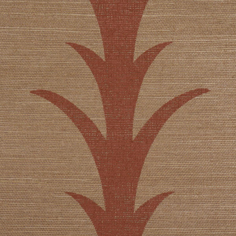 Schumacher X Celerie Kemble Striped Wallpaper Roll, Brown
