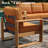 Modern Outdoor Aluminum 3-seat Sofa With Cushions, All-weather Metal Patio Furniture-1252371920