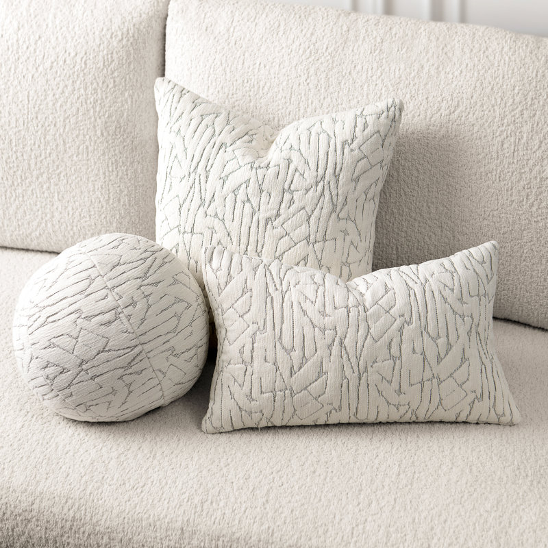Multicolor Orb Woven Accent Pillow Cover & Insert, Black/Ivory Striped