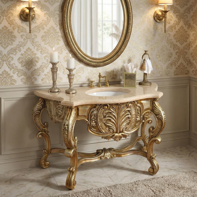 Ensemble de meuble-lavabo mural simple 61 po Elnoria Platine