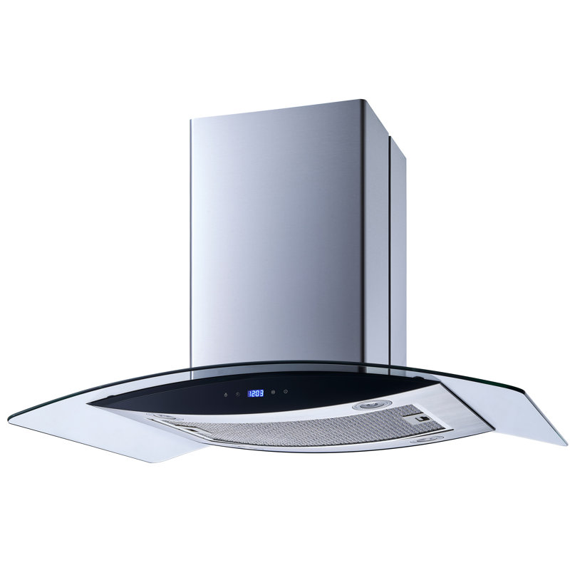 Hotte pour îlot de cuisine 36 pouces 600 CFM en acier inoxydable