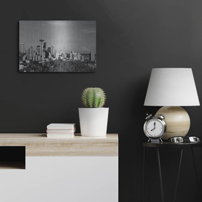 «Seattle Cityscape, Washington 02» par Monte Nagler, art mural en métal, 24 po x 16 po
