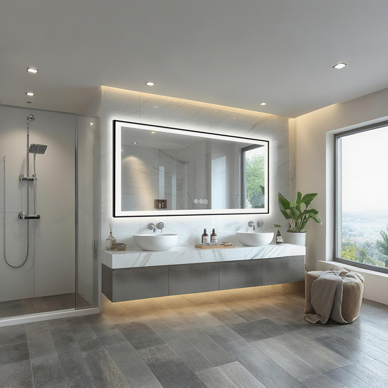 Miroir de salle de bain Lunara, 72 po x 36 po