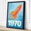 Rocket 1970 Retro 1 Piece Wrapped Canvas Wall Art-1938998328-1938998333