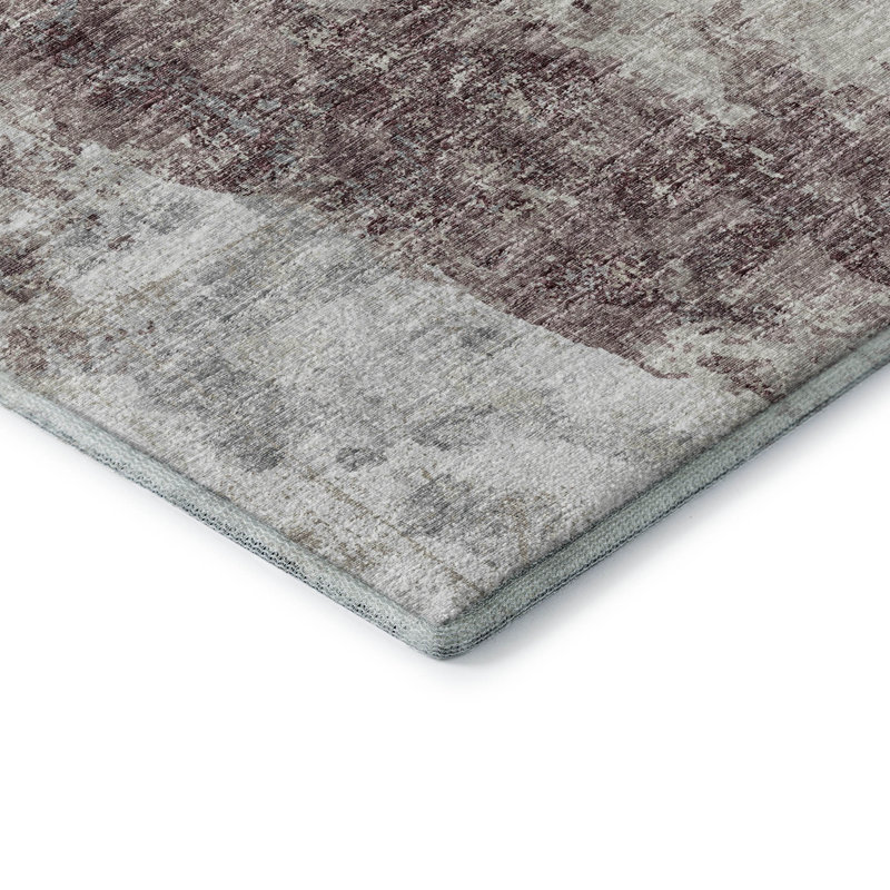 Premium Machine Washable Driessen AMF68 Plum Rug, Round 8'