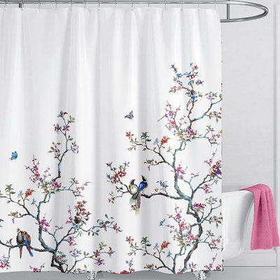 Floral Polyester Shower Curtain