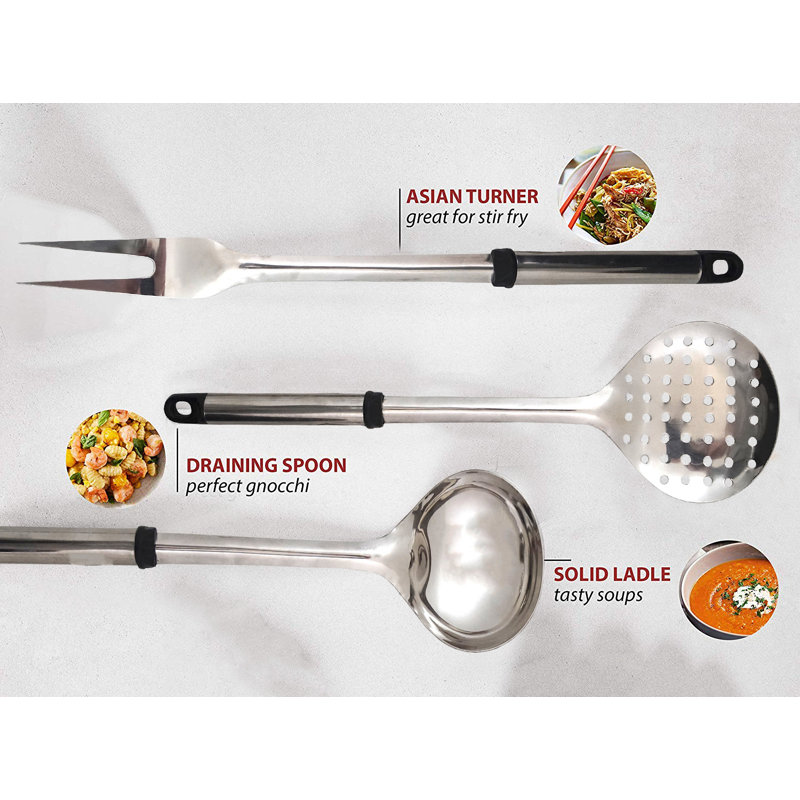 Essential Stainless Steel Cooking Utensil Set, 8-Piece