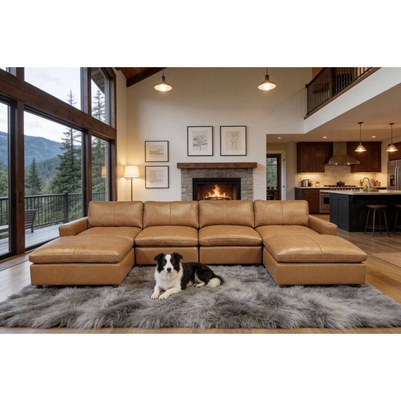 Canapé modulaire Rycharles, Gingembre gingembre