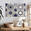 Motif de carreaux ornés bleu Kerner-107690117