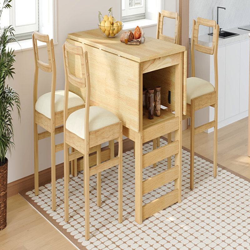 Ensemble de table de salle à manger 5 pièces 47,2 po Modern, Beige/brun