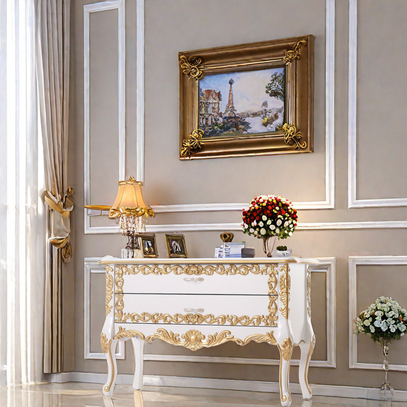 Commode d'appoint Neoclassical Porch, Blanc