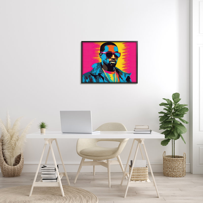 Stupell Industries, Kanye West, portrait moderne encadré de giclée par Birch & Ink, Giclée encadrée noir minuit